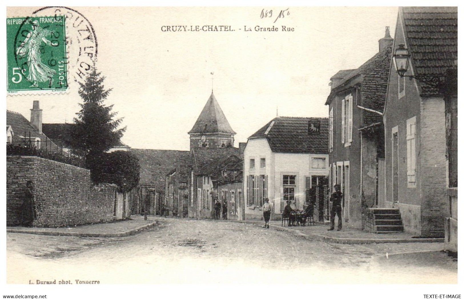 89 CRUZY LE CHATEL - La Grande Rue. - Otros & Sin Clasificación