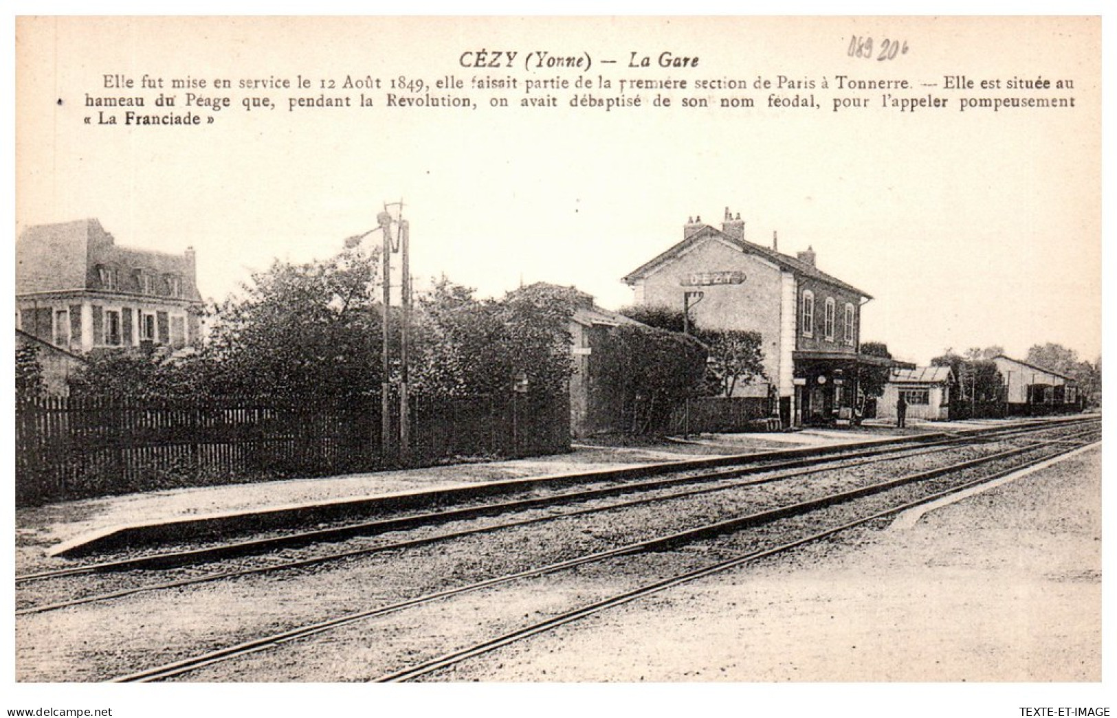 89 CEZY - La Gare. - Autres & Non Classés