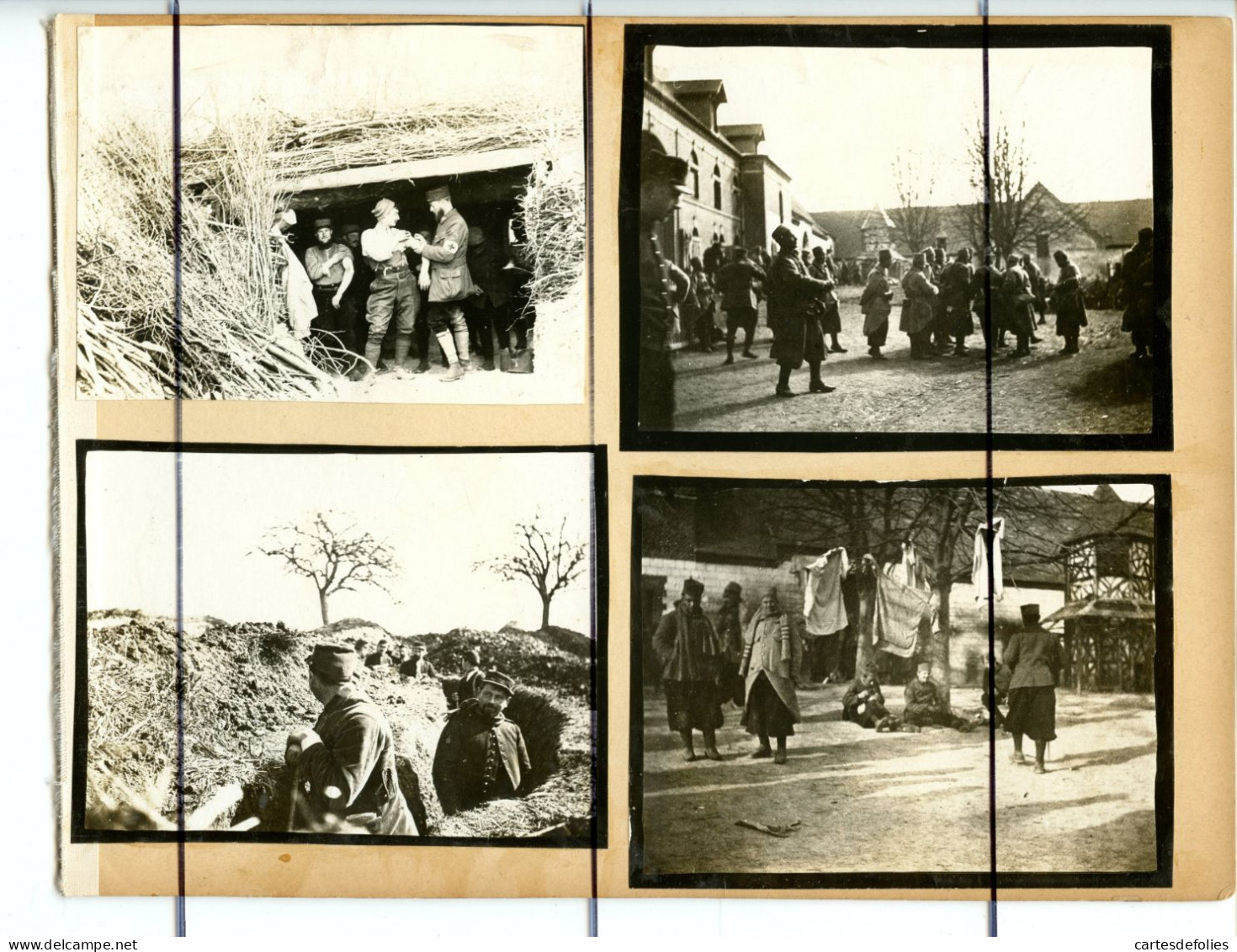 56 PHOTOGRAPHIES .Militaire. YPRES. Tranchées, Ballon Cerf Volant , Canon 120 , Aviateur, Guerre 1914/15 - Guerra, Militari