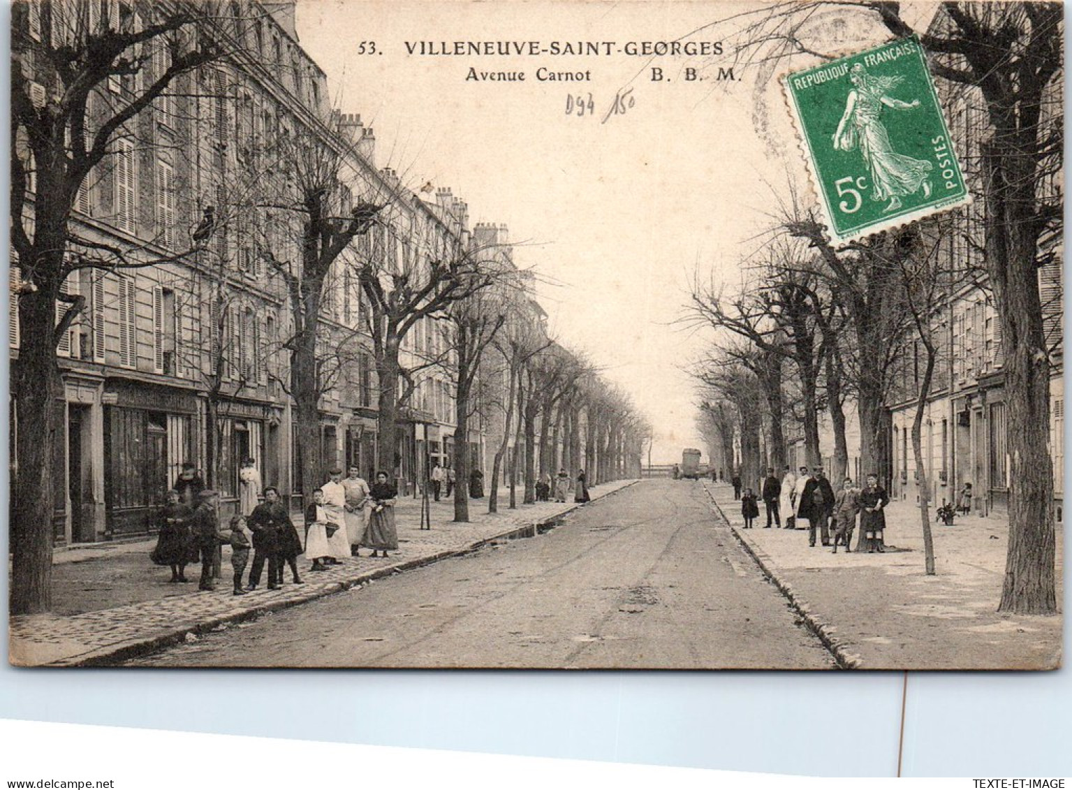 94 VILLENEUVE SAINT GEORGES - Vue Generale De L'avenue Carnot. - Villeneuve Saint Georges