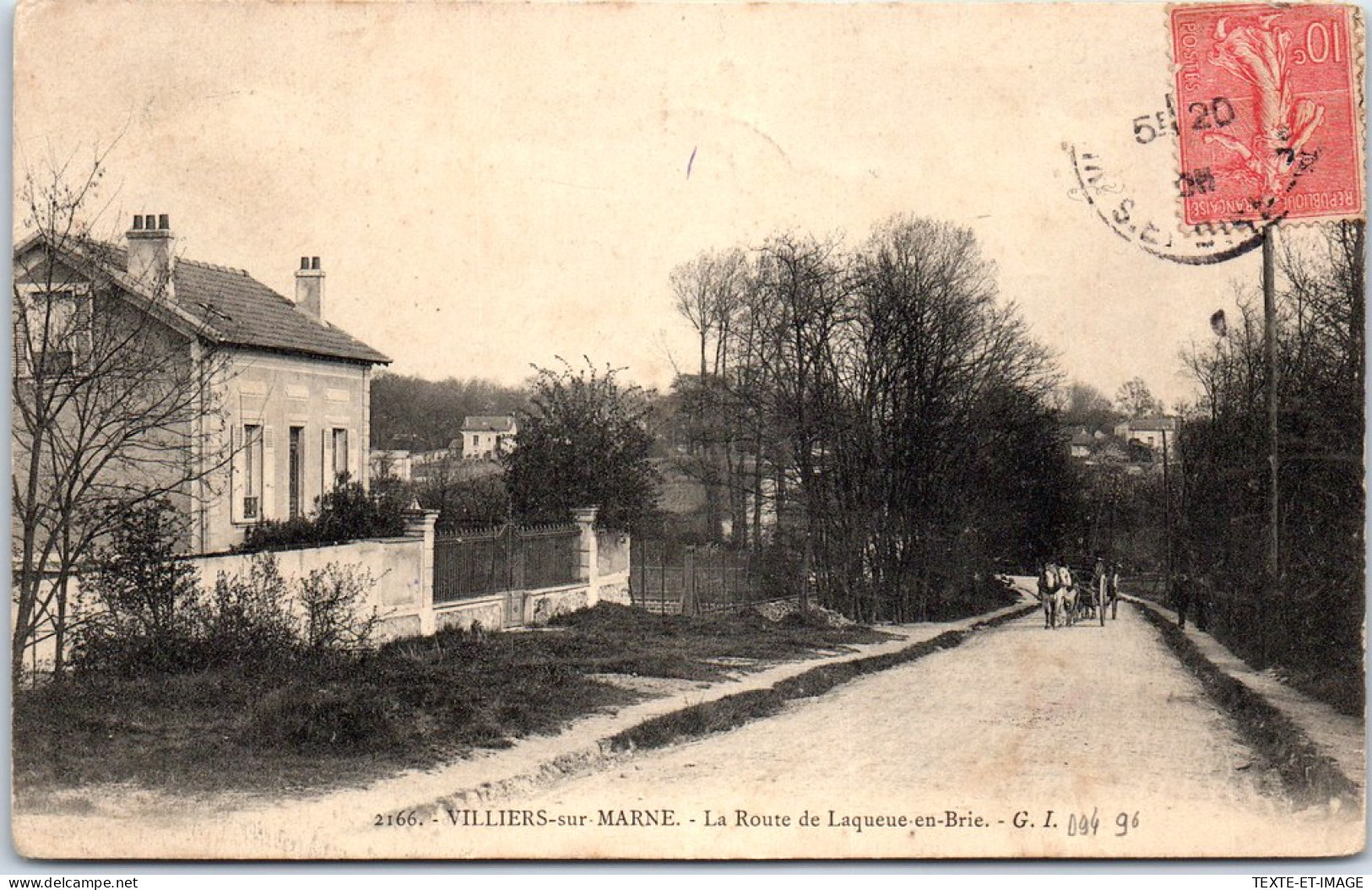 94 VILLIERS SUR MARNE - La Route De Laqueue En Brie. - Villiers Sur Marne