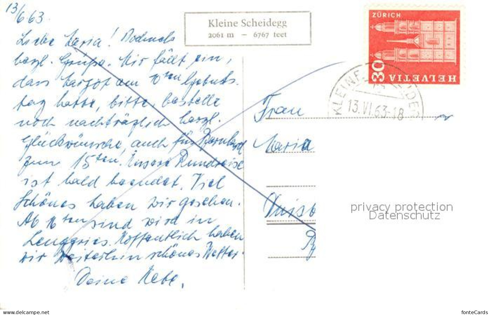 13190679 Kleine Scheidegg Interlaken Mit Eiger Moench Und Jungfrau Kleine Scheid - Otros & Sin Clasificación