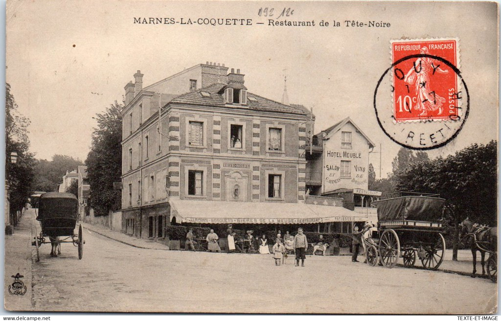 92 MARNES A COQUETTE - Restaurant De La Tete Noire. - Other & Unclassified