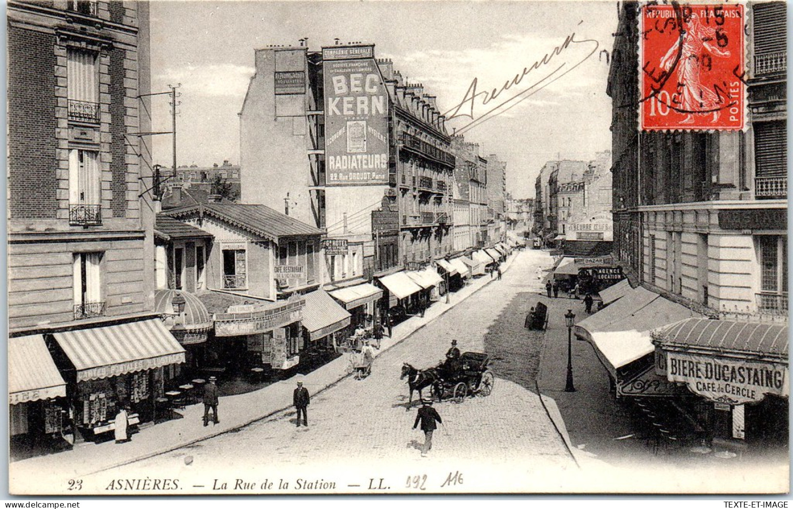 92 ASNIERES - La Rue De La Station. - Asnieres Sur Seine