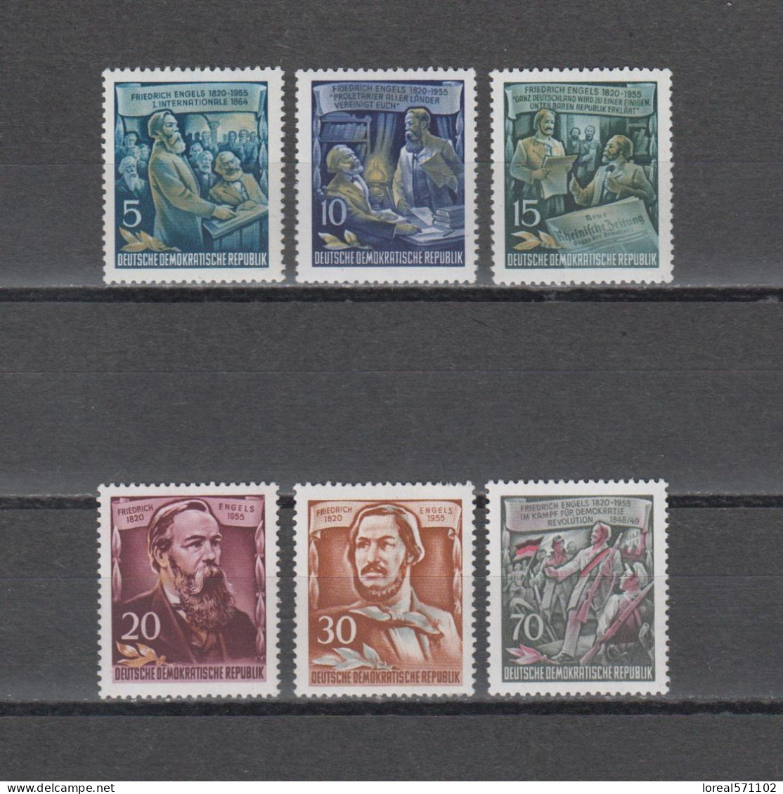 DDR  1955  Mich.Nr.485A/90A ** Geprüft - Unused Stamps