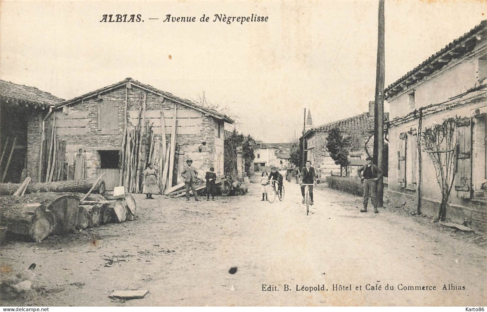 Albias * Avenue De Négrepelisse * Scierie Bois Métier * Enfants Villageois - Albias