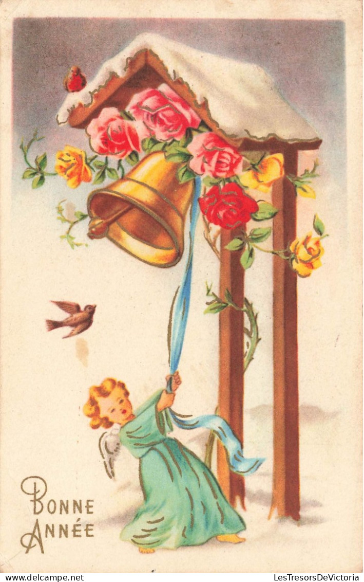 FETES - VOEUX - Bonne Année - Ange Sonnant Une Cloche - Colorisé - Carte Postale Ancienne - Nouvel An
