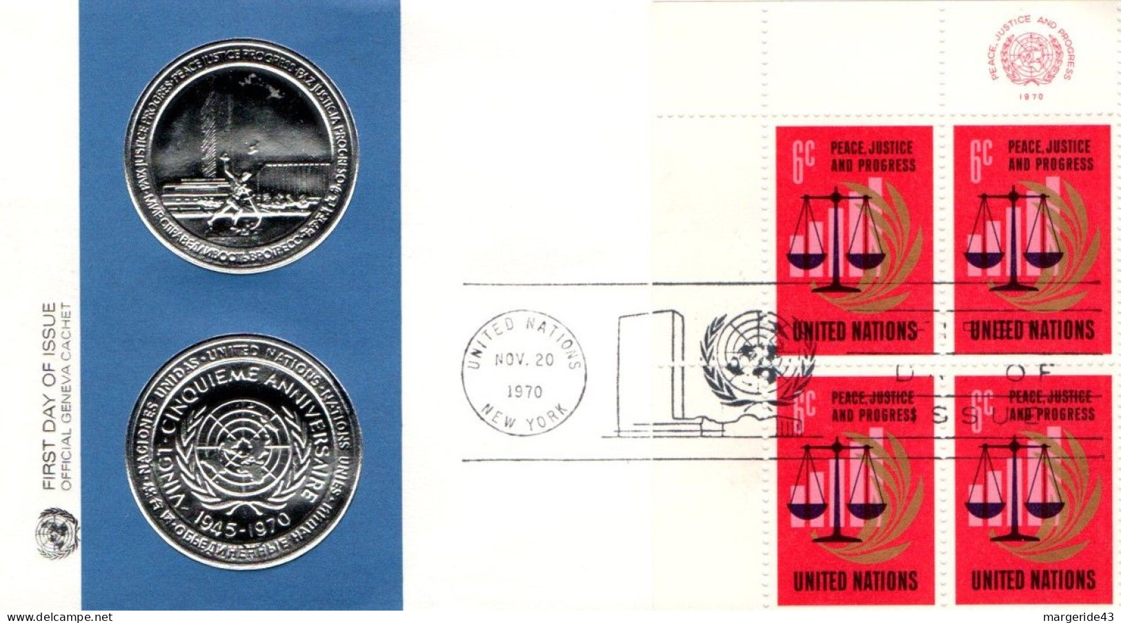 NATIONS UNIES LOT DE 20 FDC DIFFERENTES - Lots & Kiloware (mixtures) - Max. 999 Stamps