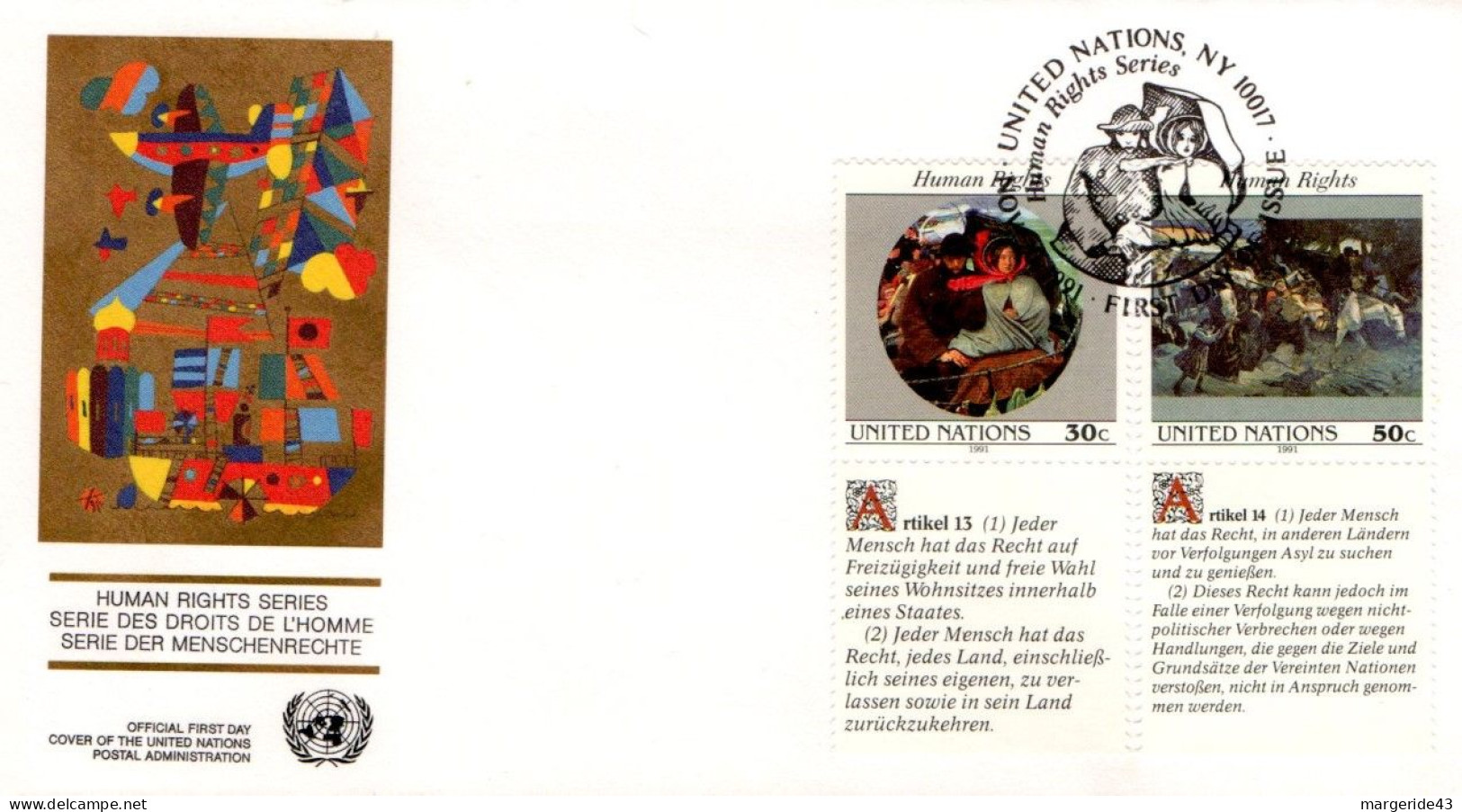 NATIONS UNIES LOT DE 20 FDC DIFFERENTES - Mezclas (max 999 Sellos)