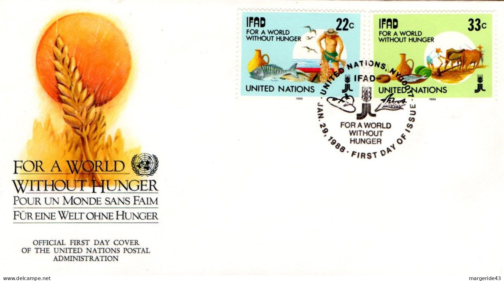 NATIONS UNIES LOT DE 20 FDC DIFFERENTES