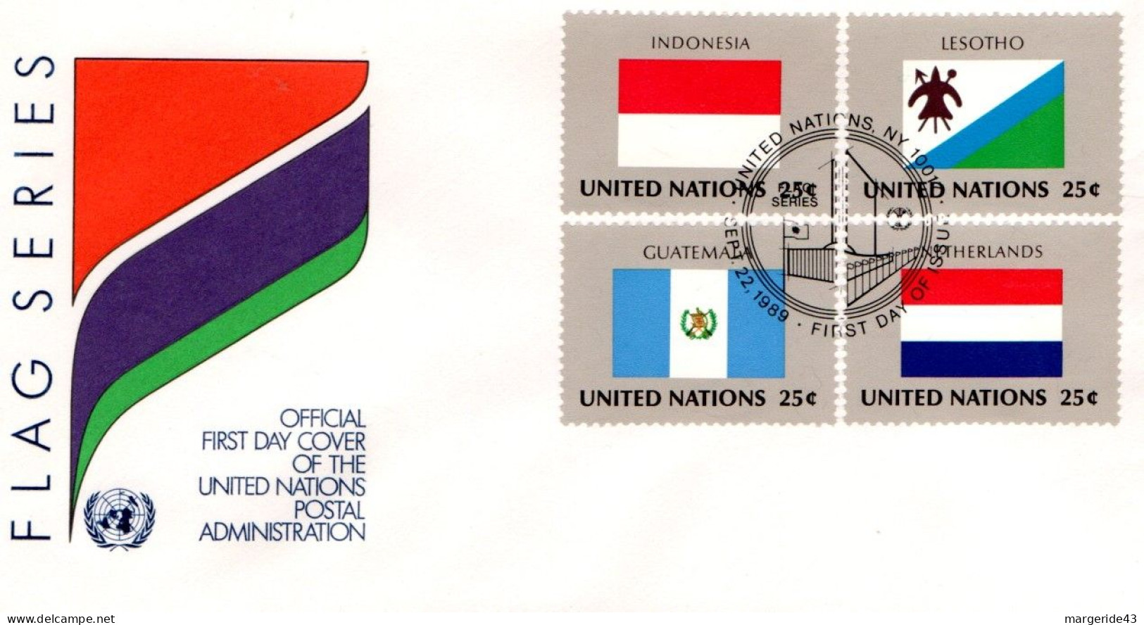 NATIONS UNIES LOT DE 20 FDC DIFFERENTES