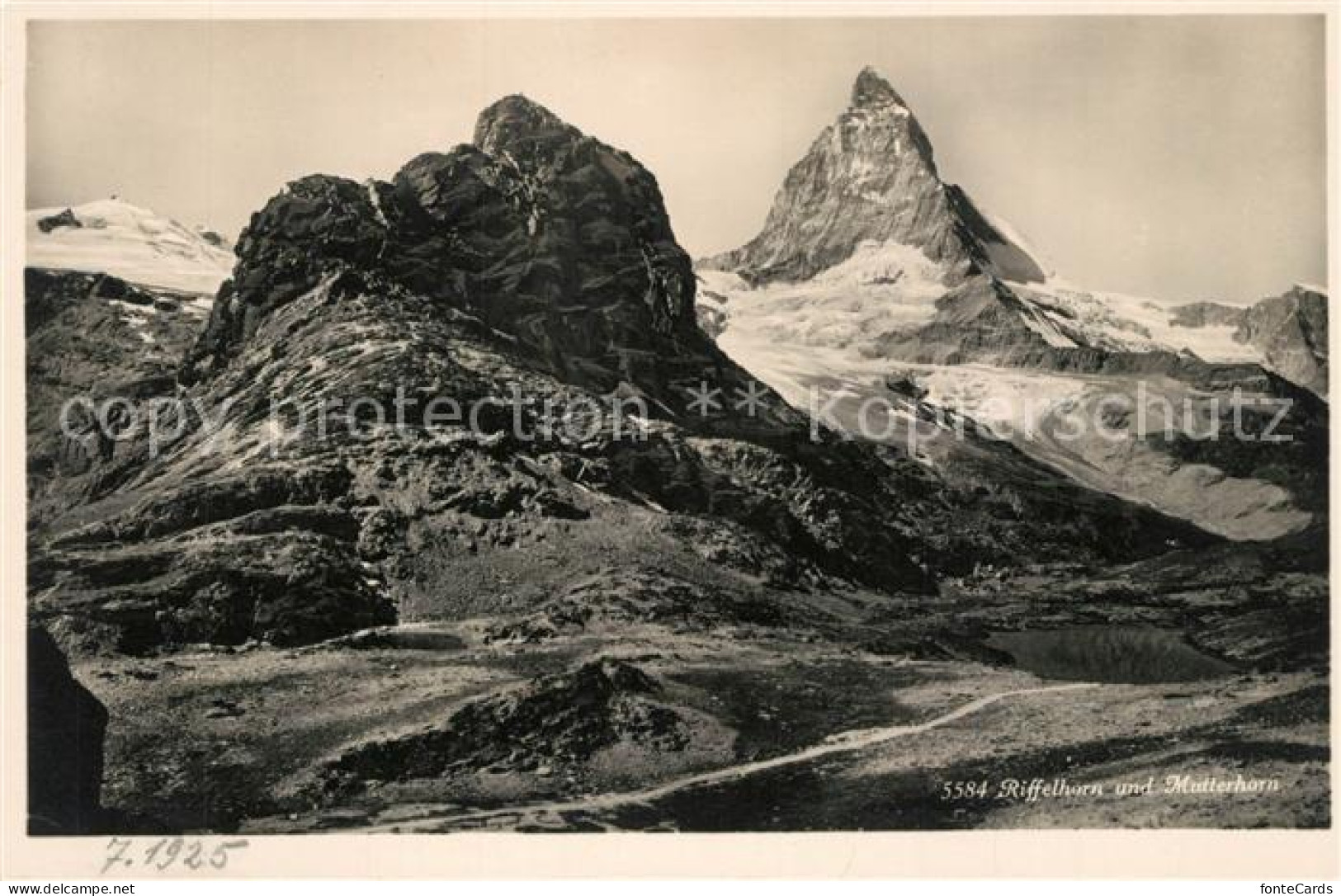 13190027 Riffelhorn Mit Matterhorn Riffelhorn - Altri & Non Classificati