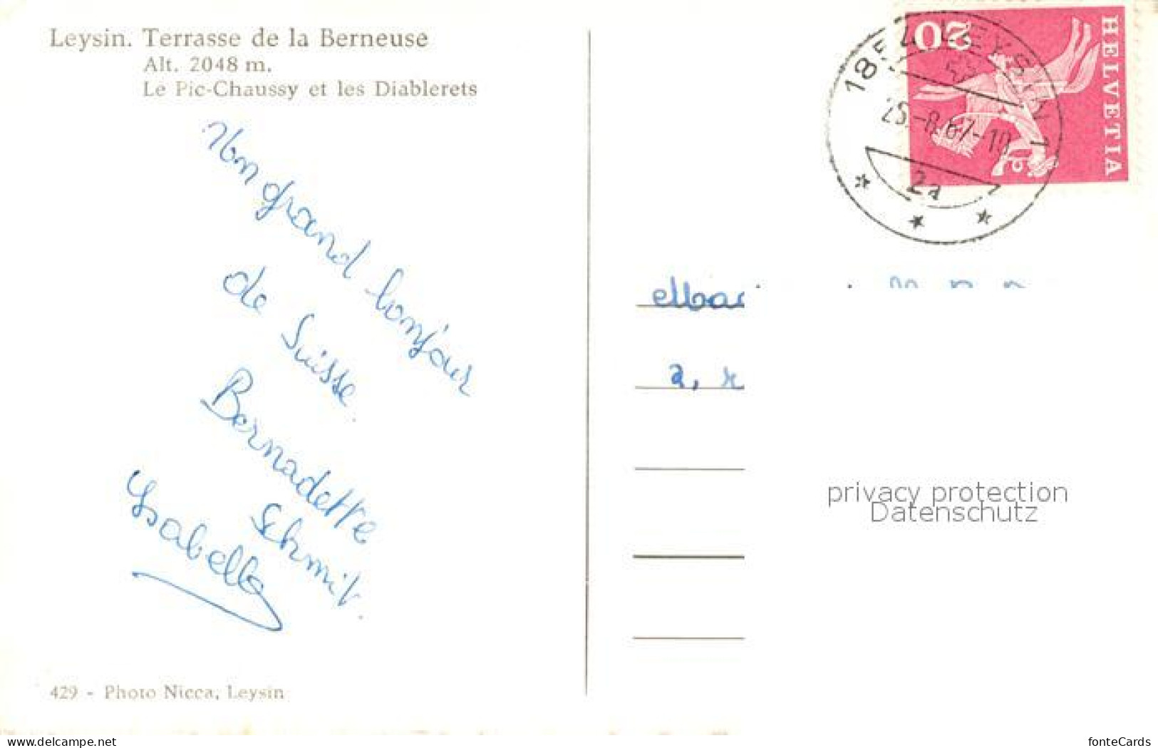 13190017 Leysin Terrasse De La Berneuse Le Pic Chaussy Et Les Diablerets Leysin - Altri & Non Classificati