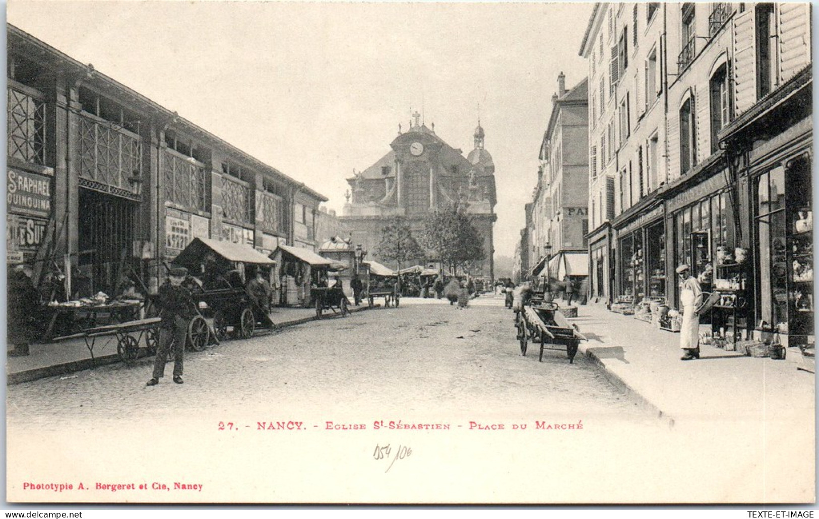 54 NANCY - Vue De L'eglise St Sebastien - Place Du Marche  - Nancy