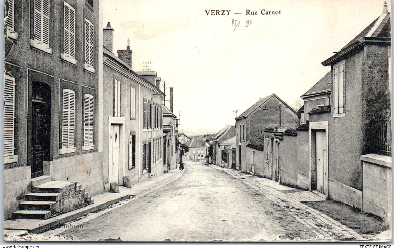 51 VERZY - La Rue Carnot  - Verzy