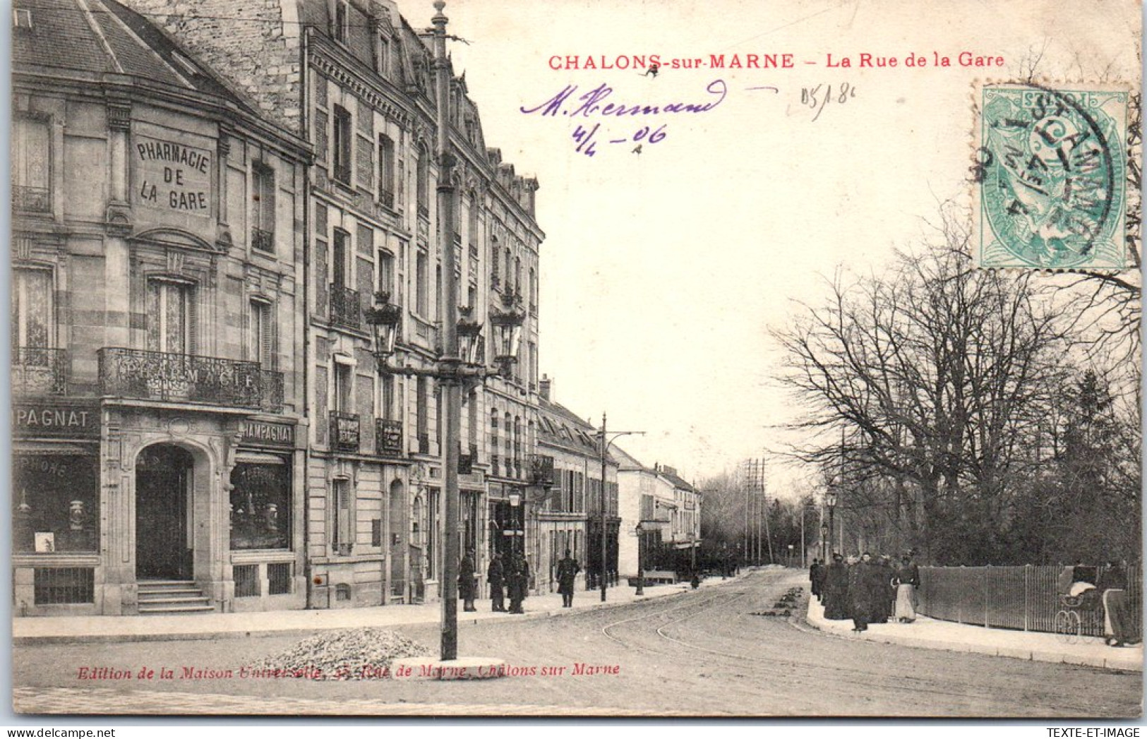 51 CHALONS SUR MARNE - Une Vue De La Rue De La Gare - Châlons-sur-Marne