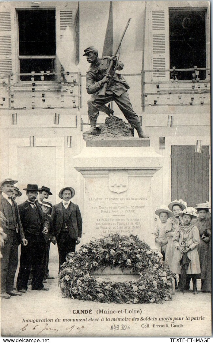 49 CANDE - Inauguration Du Monument Aux Morts. - Other & Unclassified