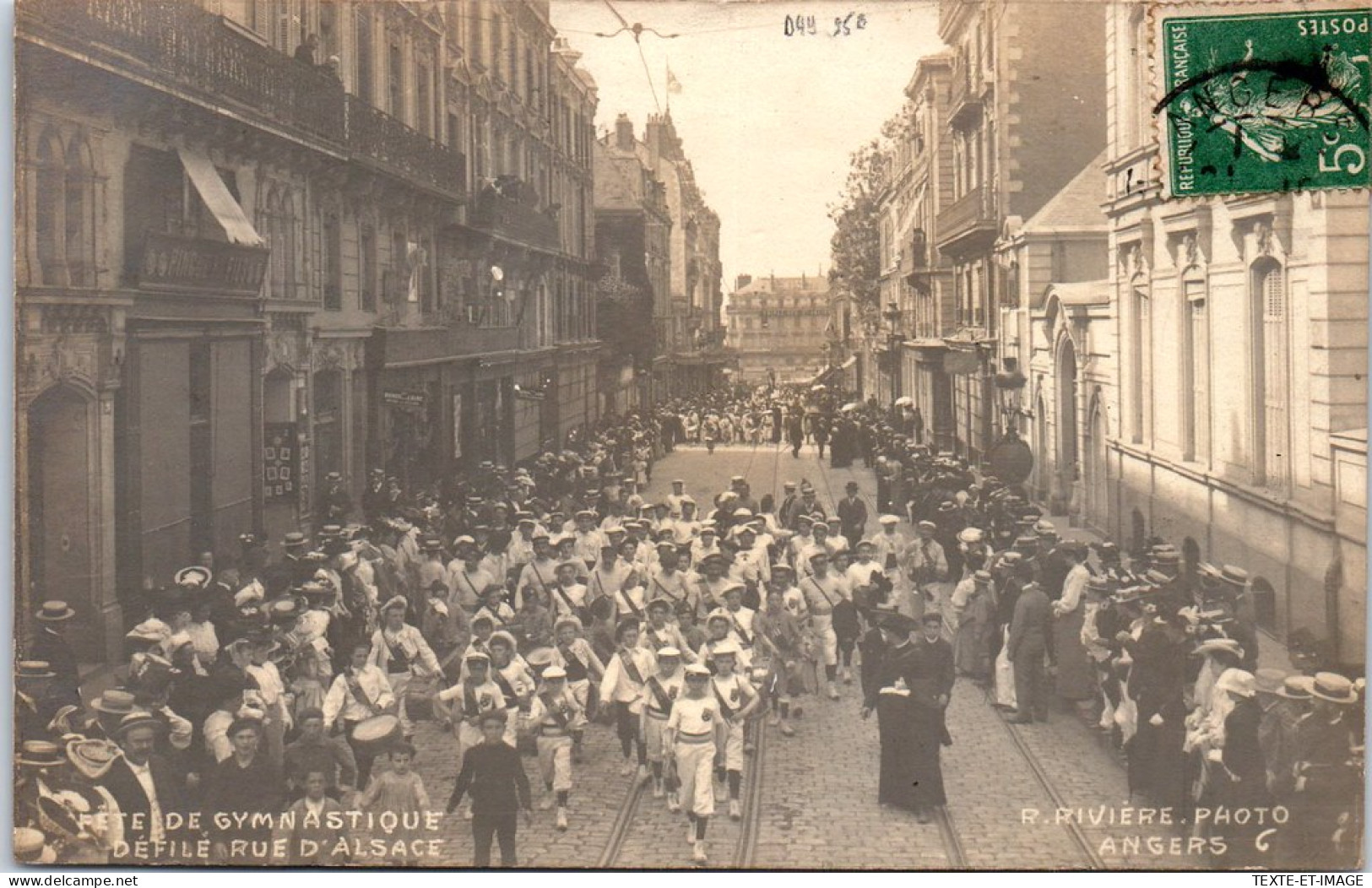 49 ANGERS - CARTE PHOTO - Fete De La Gymnastique Rue D'alsace  - Angers