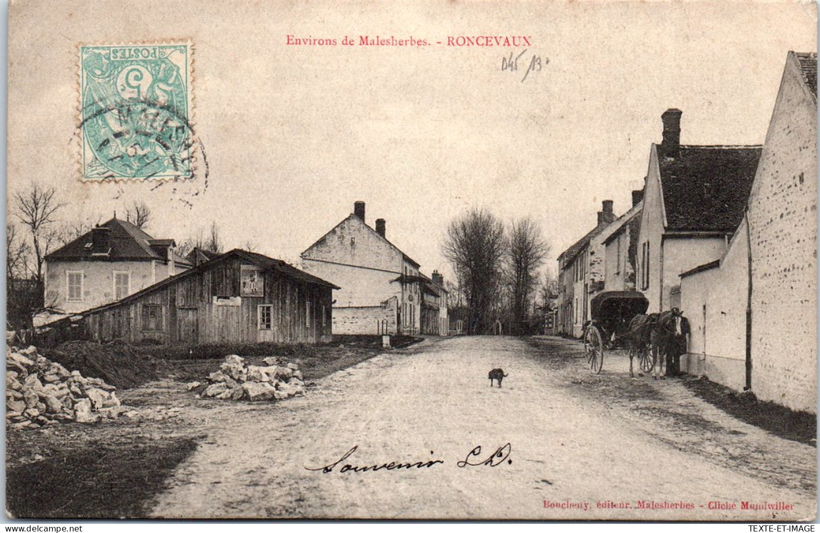 45 RONCEVAUX - Rue Principale Du Village. - Other & Unclassified