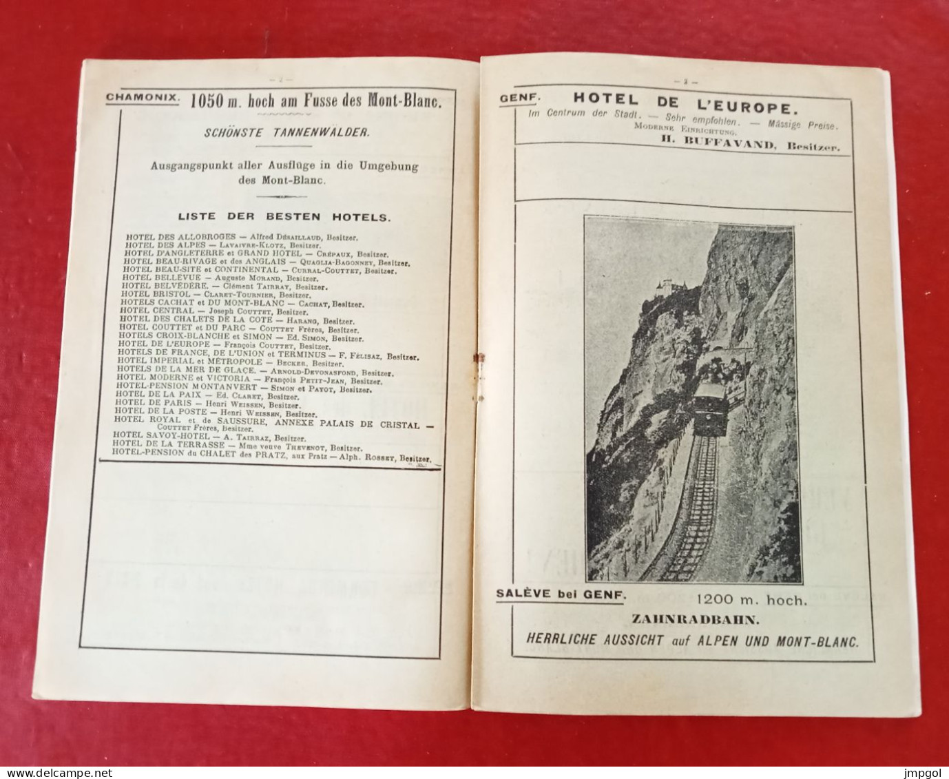 Guide Chemins de Fer PLM Le Rhône de sa source à la Mer Die Rhone von ihrer Quelle bis zum Meere vers 1900