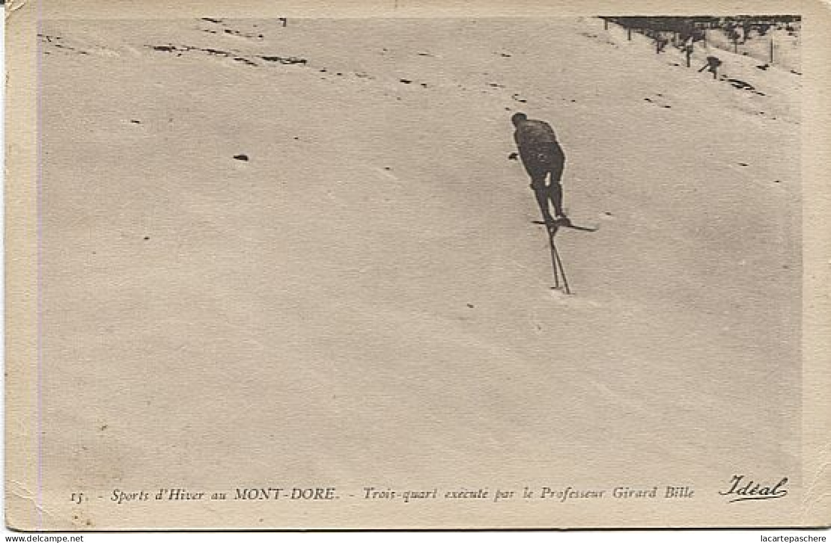 X114411 PUY DE DOME CLERMOND FERRAND ROCHEFORT MONTAGNE MONT DORE SPORTS  D' HIVER TROIS QUART EXECUTE PAR GIRARD BILLE - Le Mont Dore