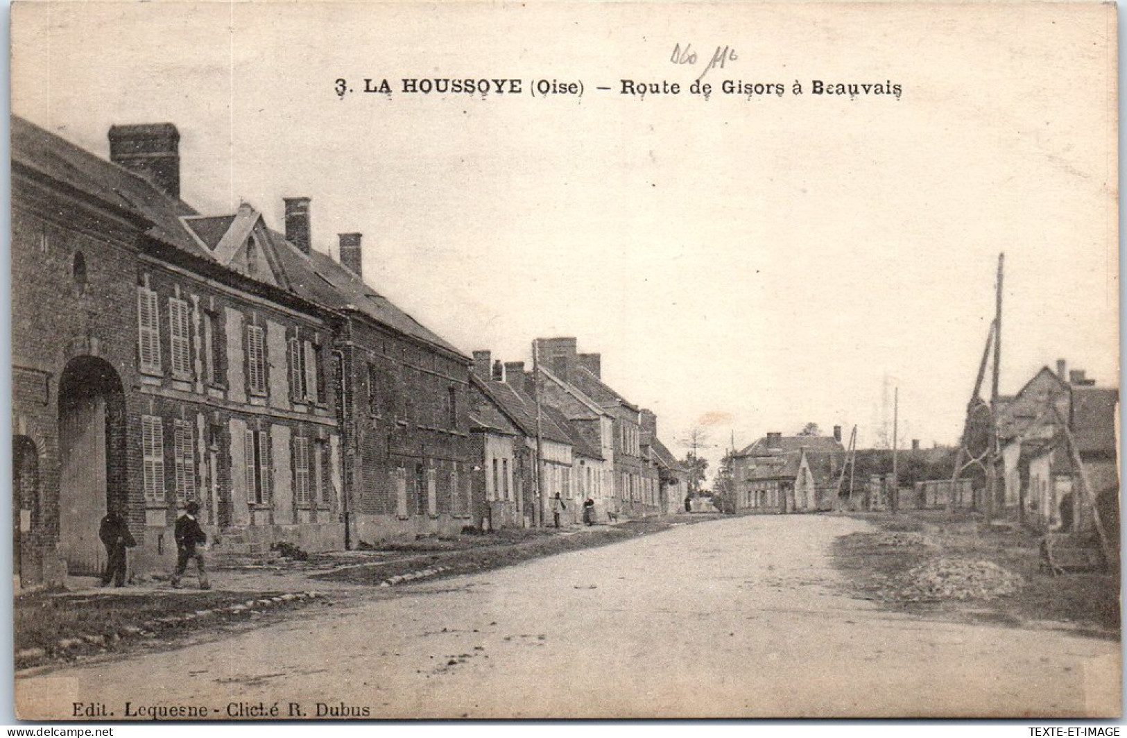 60 HOUSSOYE - Route De Gisors A Beauvais. - Otros & Sin Clasificación