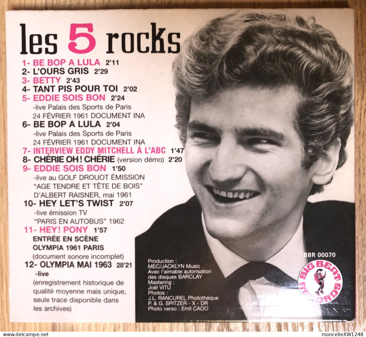 Les 5 Rocks (... Chaussettes Noires) - CD 1er Enregistrement L'ours Gris (1960) - Collector's Editions