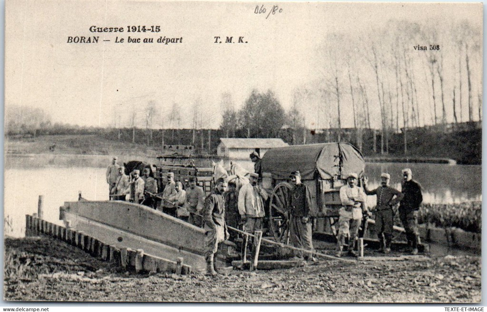 60 BORAN - Le Bac Au Depart. - Boran-sur-Oise