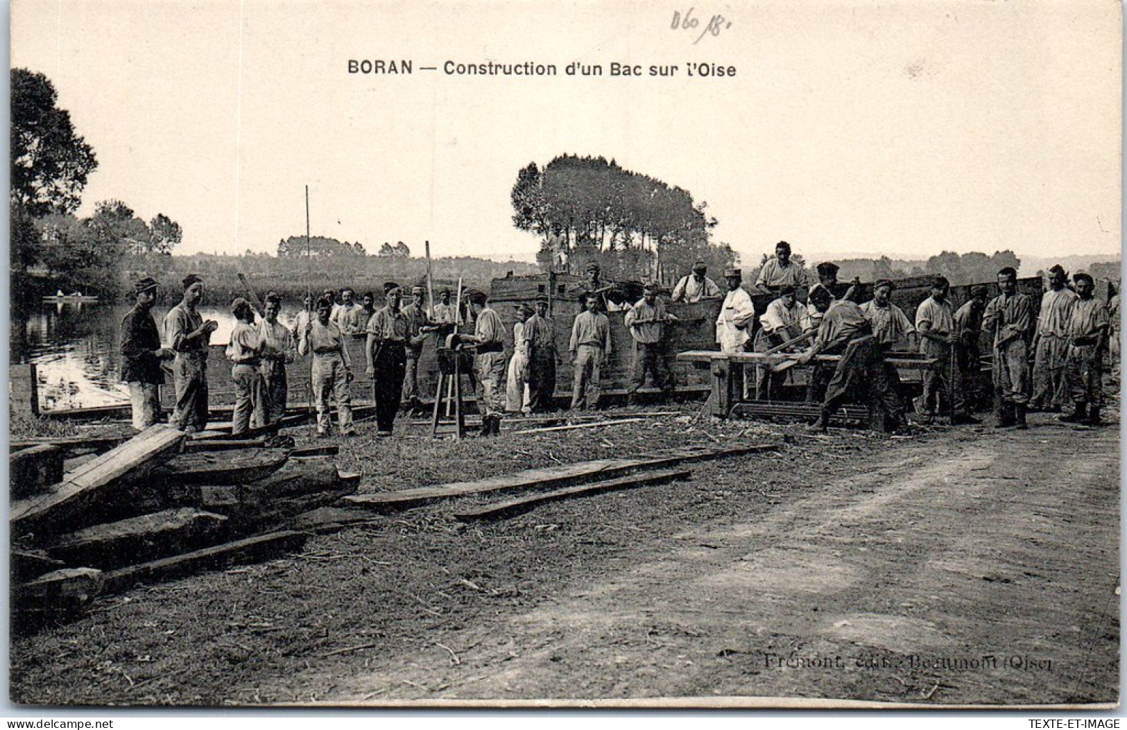 60 BORAN - Construction D'un Bac Sur L'oise. - Boran-sur-Oise