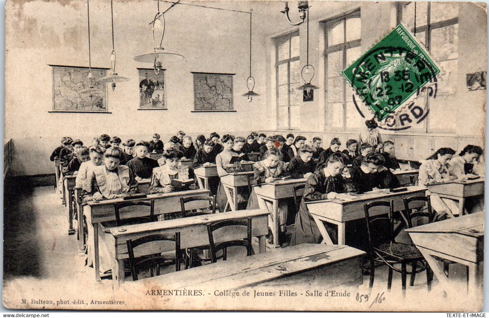 59 ARMENTIERES - College De Jeunes Filles - Salle D'etude. - Armentieres