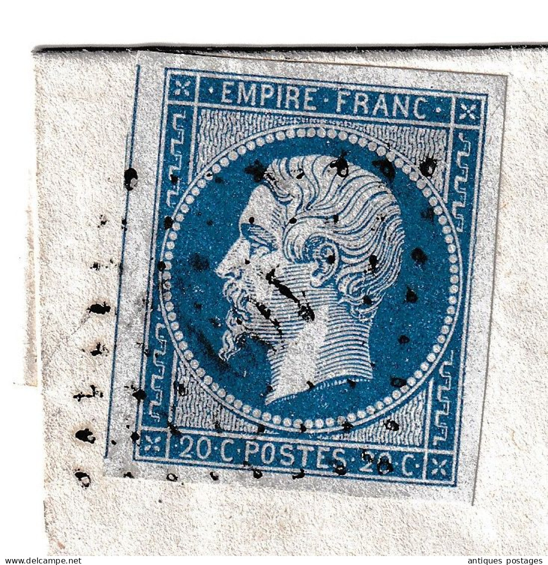 Lettre 1859 Arcis Sur Aube Pour Plancy L'Abbaye Napoléon III 20 Centimes Non Dentelé 4 Belles Marges - 1853-1860 Napoleon III