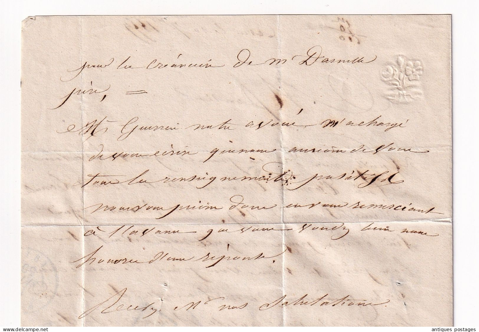 Lettre 1859 Arcis sur Aube pour Plancy l'Abbaye Napoléon III 20 centimes Non Dentelé 4 belles marges