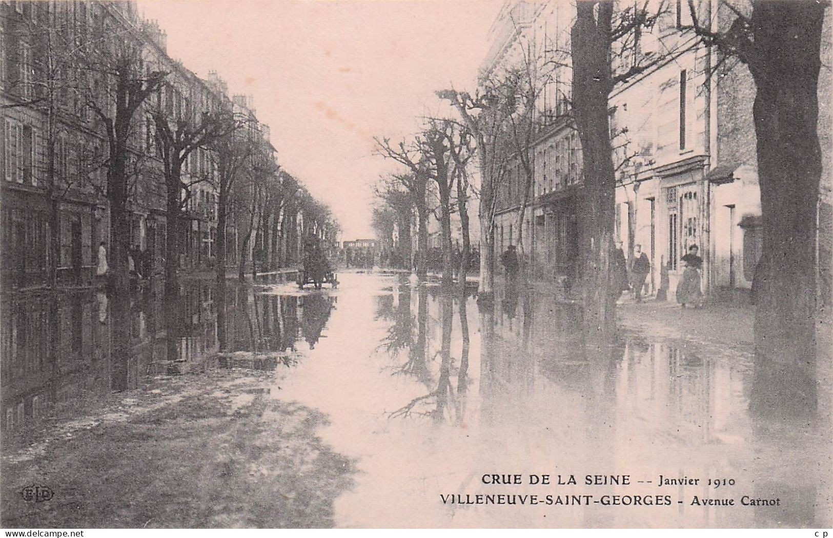 Villeneuve Saint Georges - Inondation - Janvier 1910  - Avenue Carnot - CPA°J - Villeneuve Saint Georges