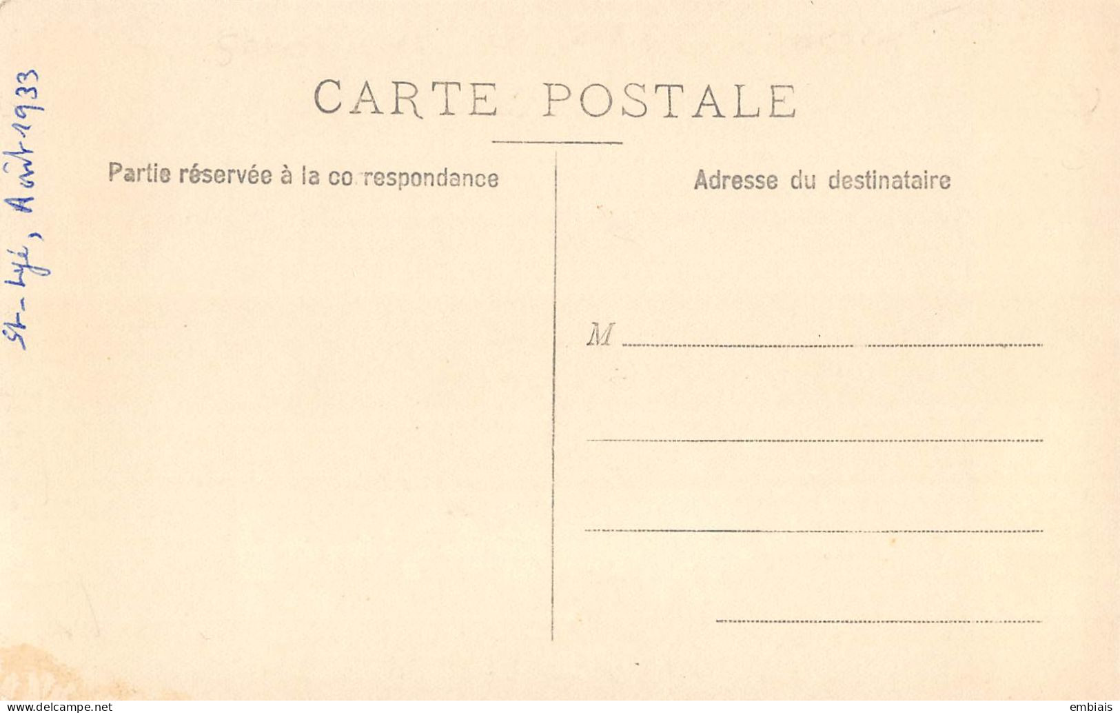 45 SAINT LYÉ LA FORÊT - Carte Photo D' Enfants Dans Le Jardin Du Château De La Motte St Lyé 1933 - Andere & Zonder Classificatie
