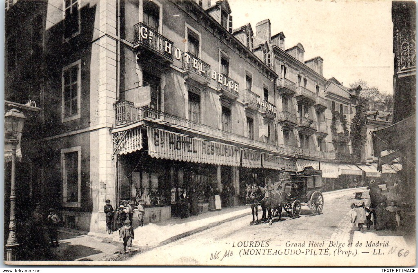 65 LOURDES - Grand Hotel Belge Et De Madrid. - Lourdes