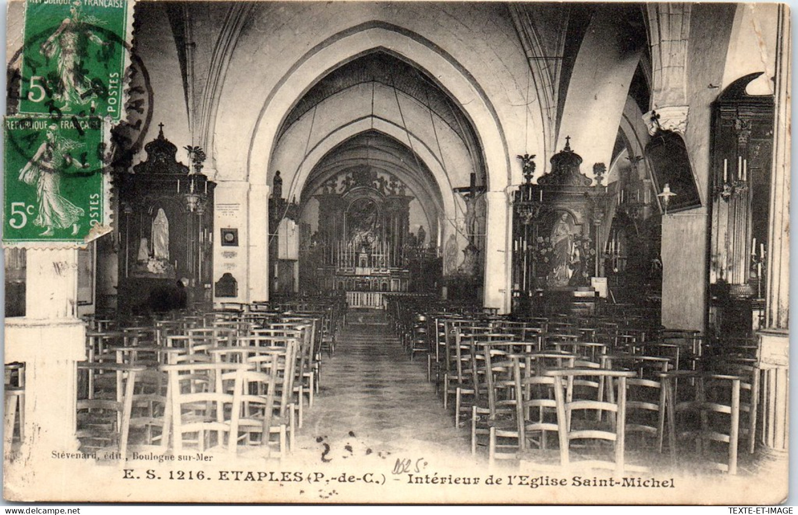 62 ETAPLES - Interieur De L'eglise Saint Michel. - Etaples