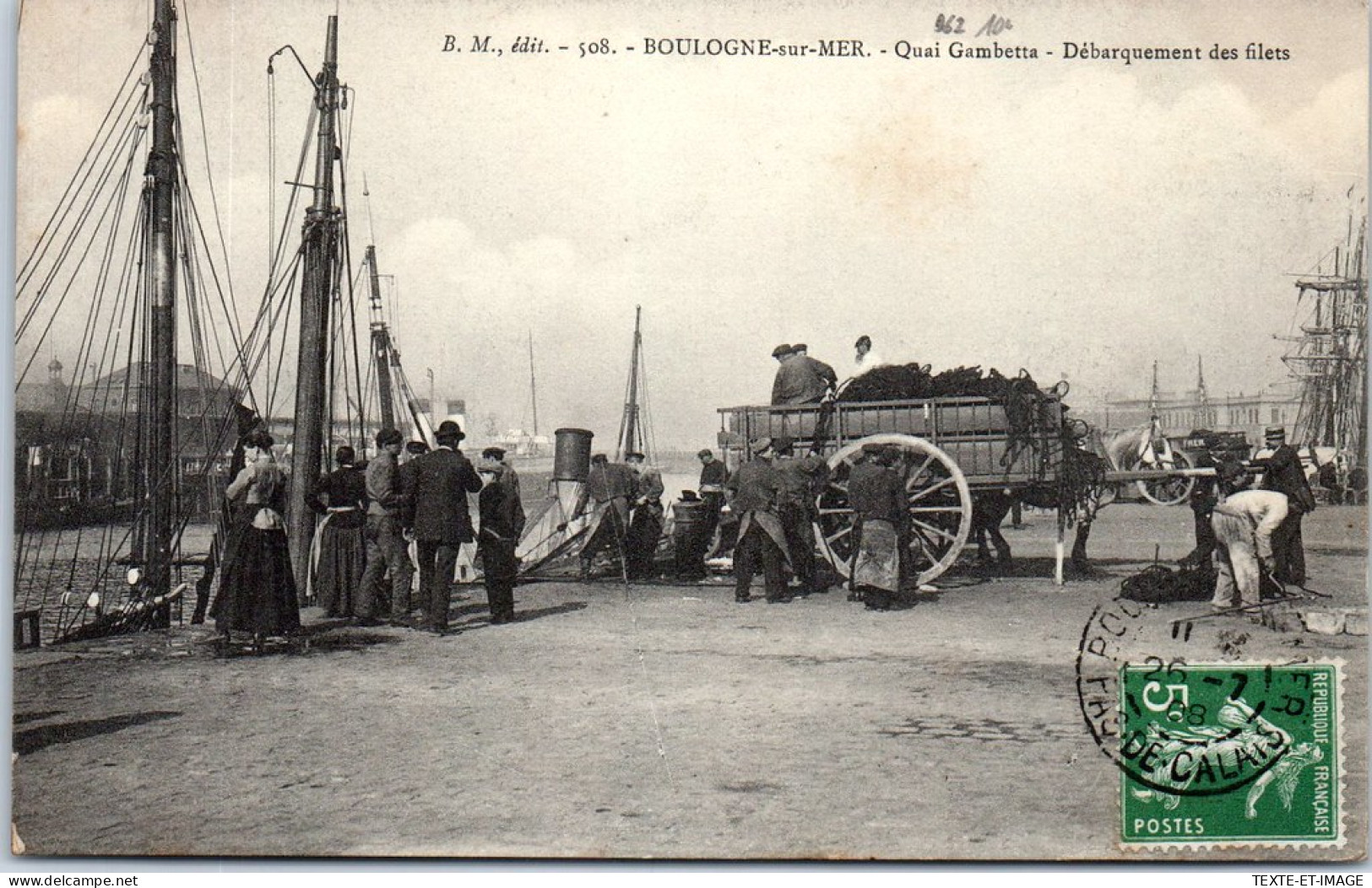 62 BOULOGNE SUR MER - Quai Gambetta, Debarquement Des Filets. - Boulogne Sur Mer