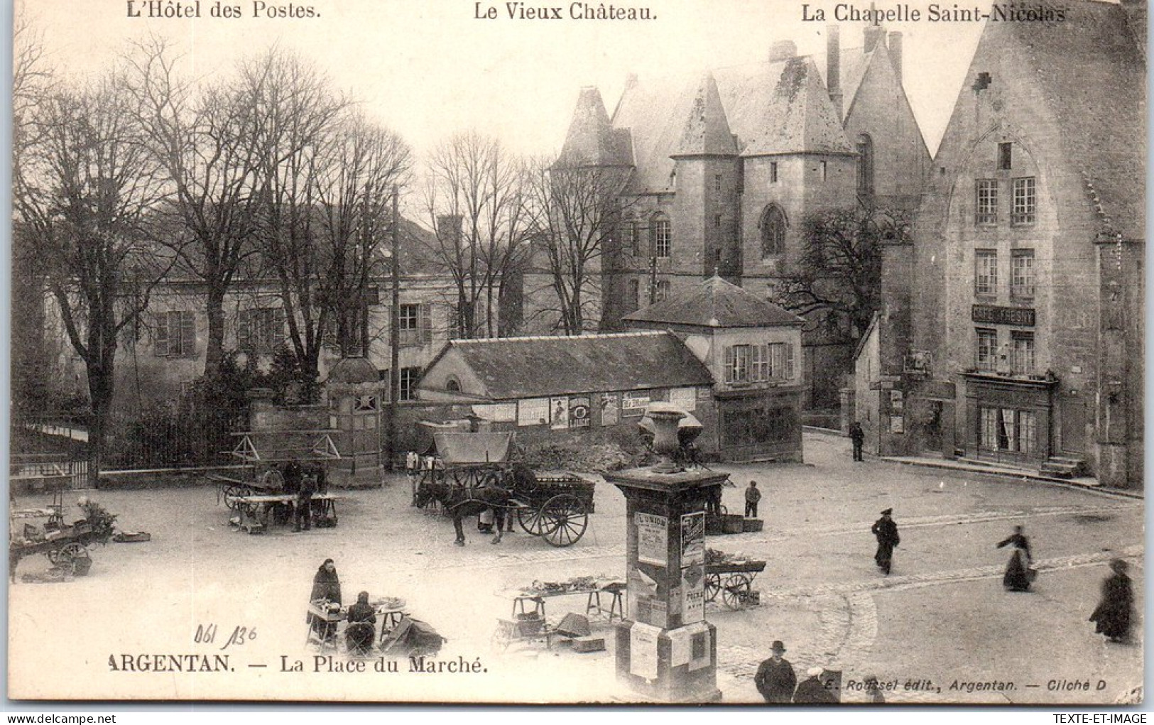 61 ARGENTAN - La Place Du Marche. - Argentan