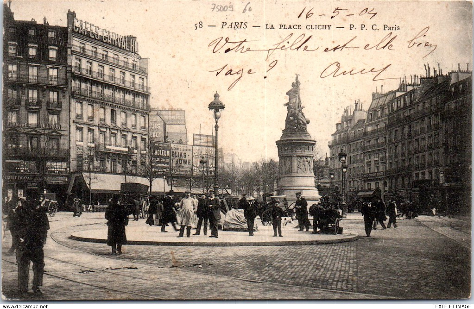 75009 PARIS - La Place De Clichy  - Arrondissement: 09