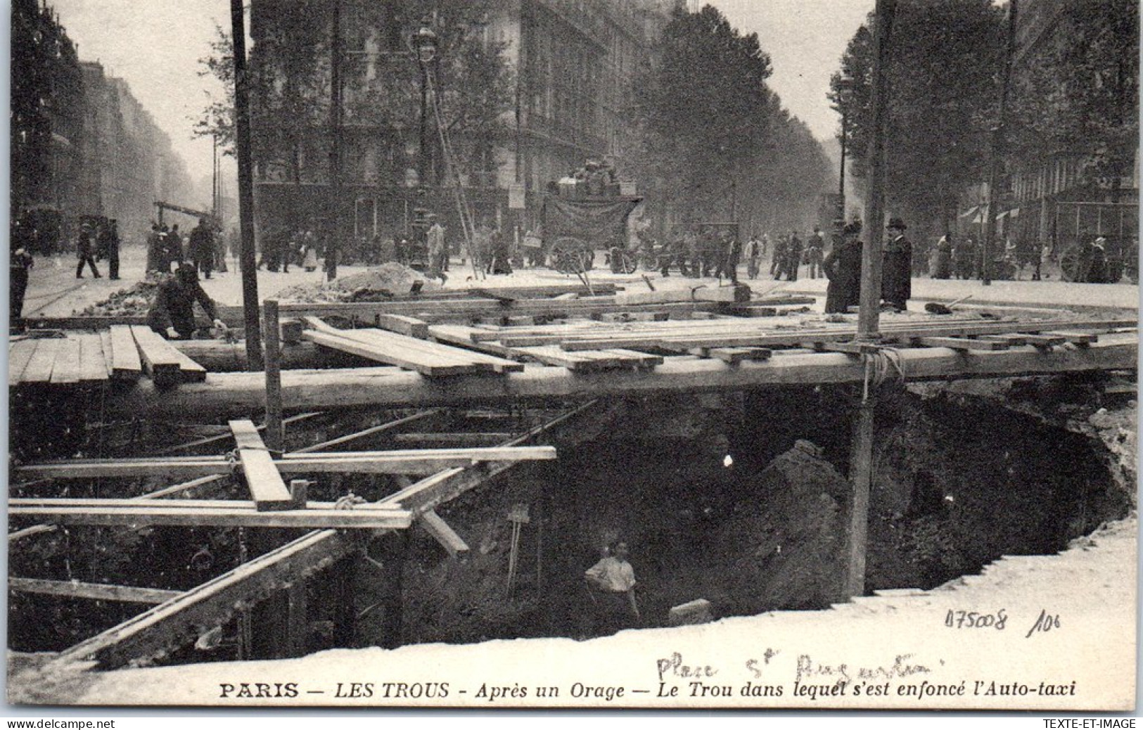75008 PARIS - Orage Du 15 Juin - Les Trous Apres L'orage. - Arrondissement: 08