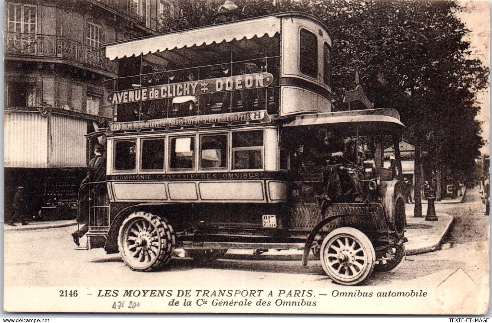 75 PARIS - Transport Parisien - Un Omnibus Automobile. - Andere & Zonder Classificatie
