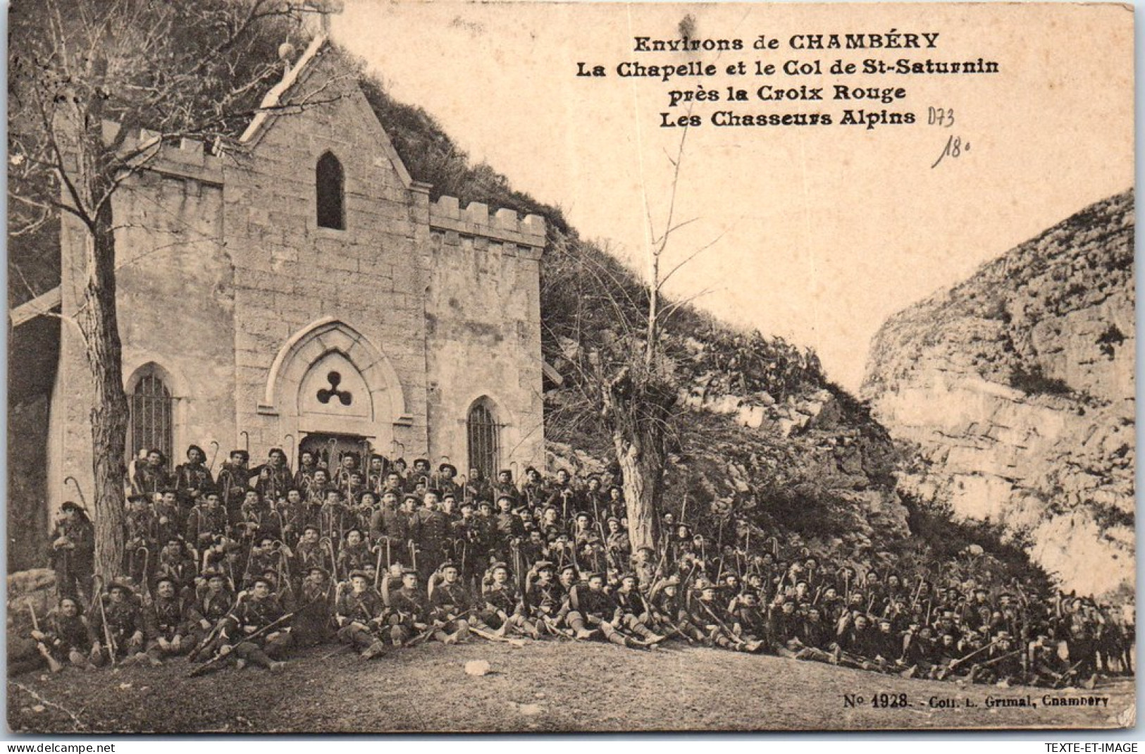 73 - La Chapelle Et Col De St Saturnin, Chasseurs Alpins -  - Andere & Zonder Classificatie