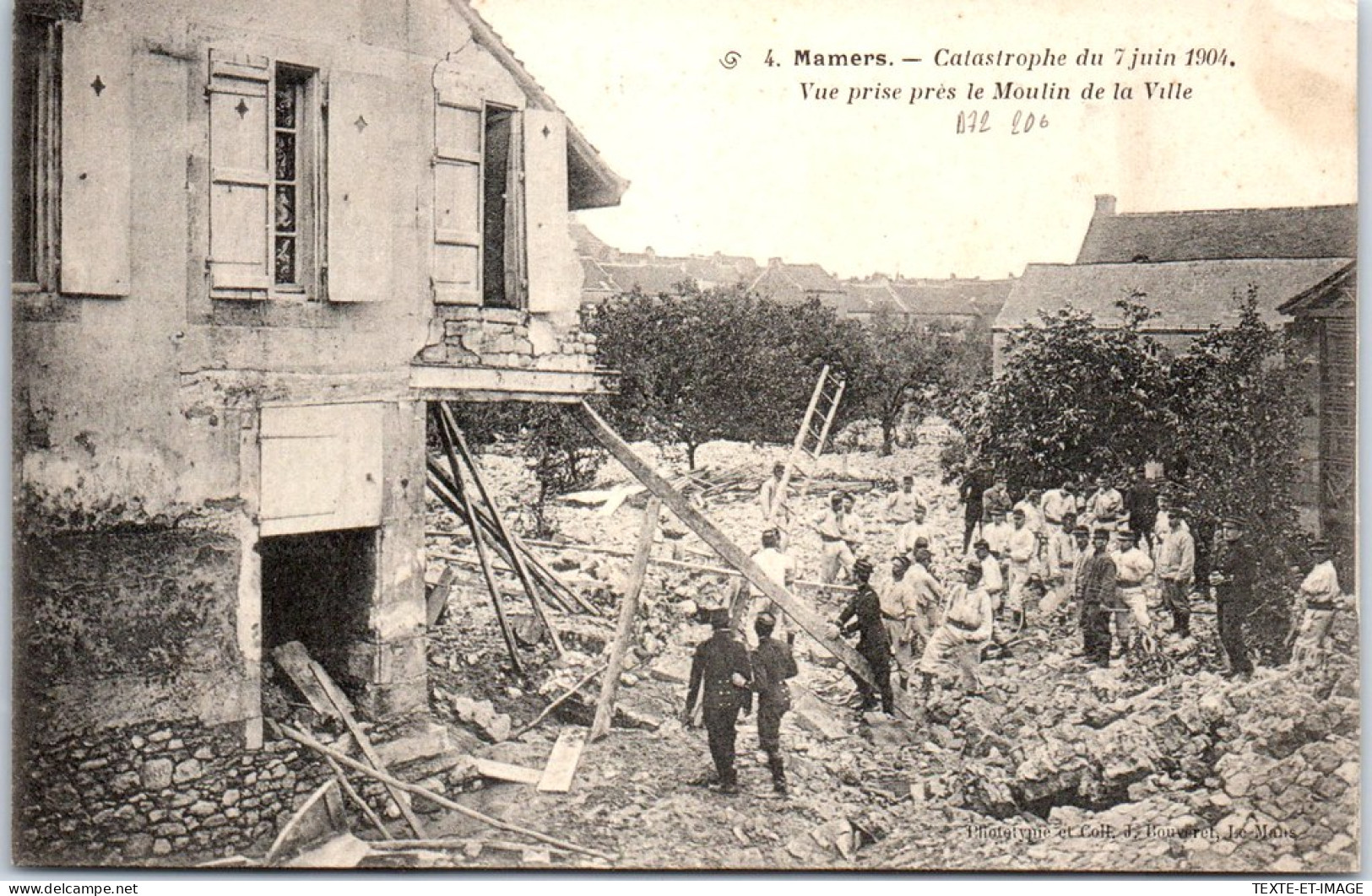 72 MAMERS - Catastrophe De 1904 - Vue Pres Le Moulin De La Ville  - Mamers