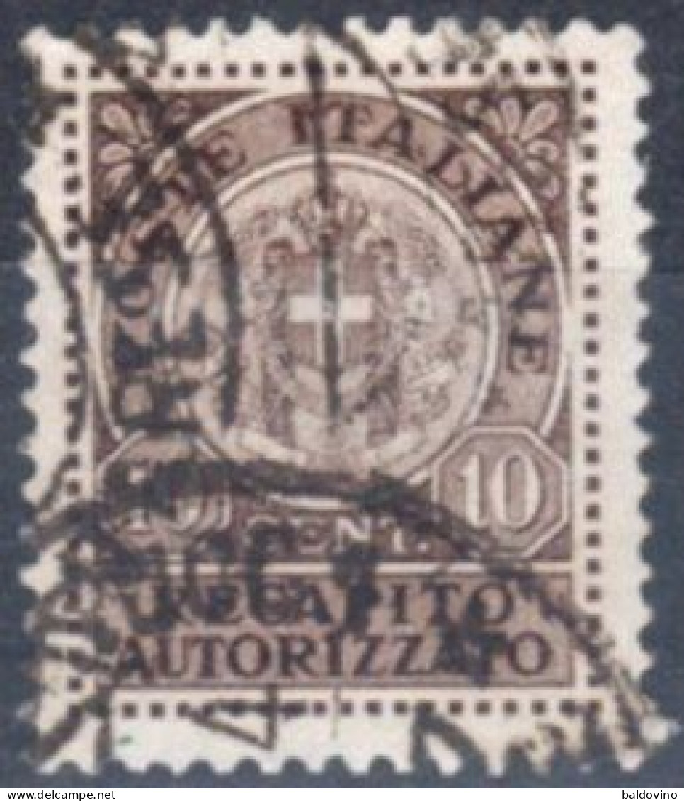 Italia Recapito Autorizzato - 1930 - 10 C. Usato - Impuestos