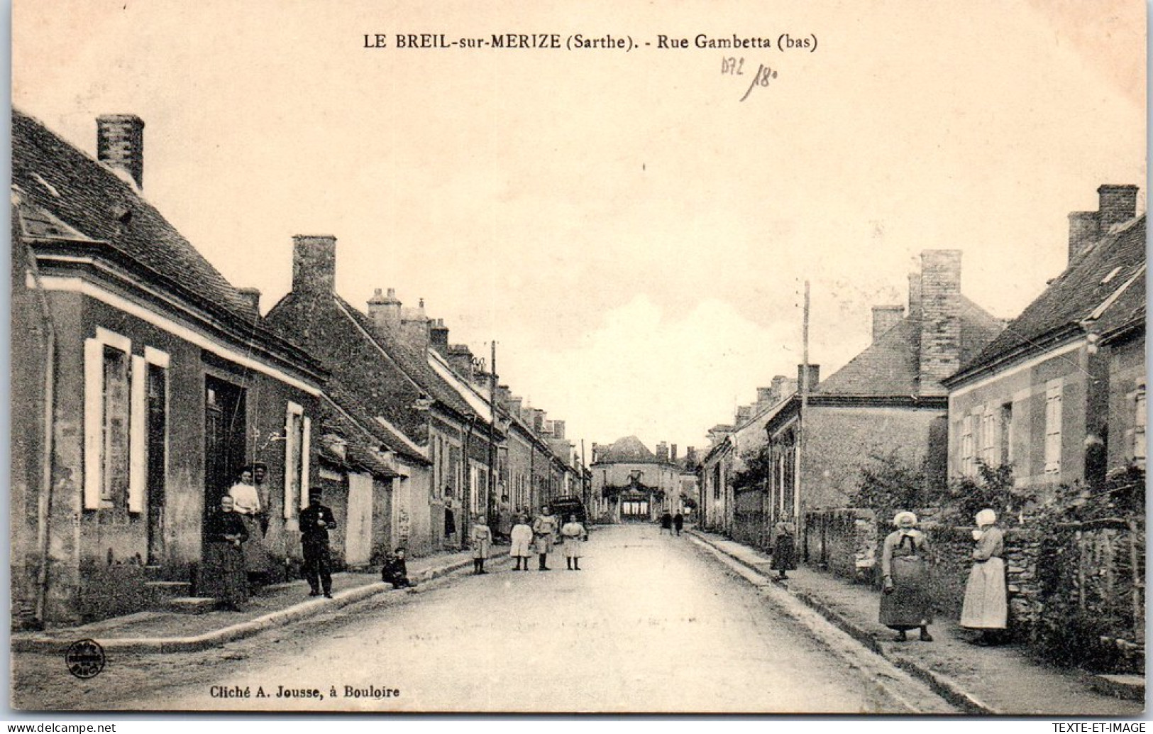 72 LE BREIL SUR MERIZE - La Rue Gambetta (bas) - Otros & Sin Clasificación