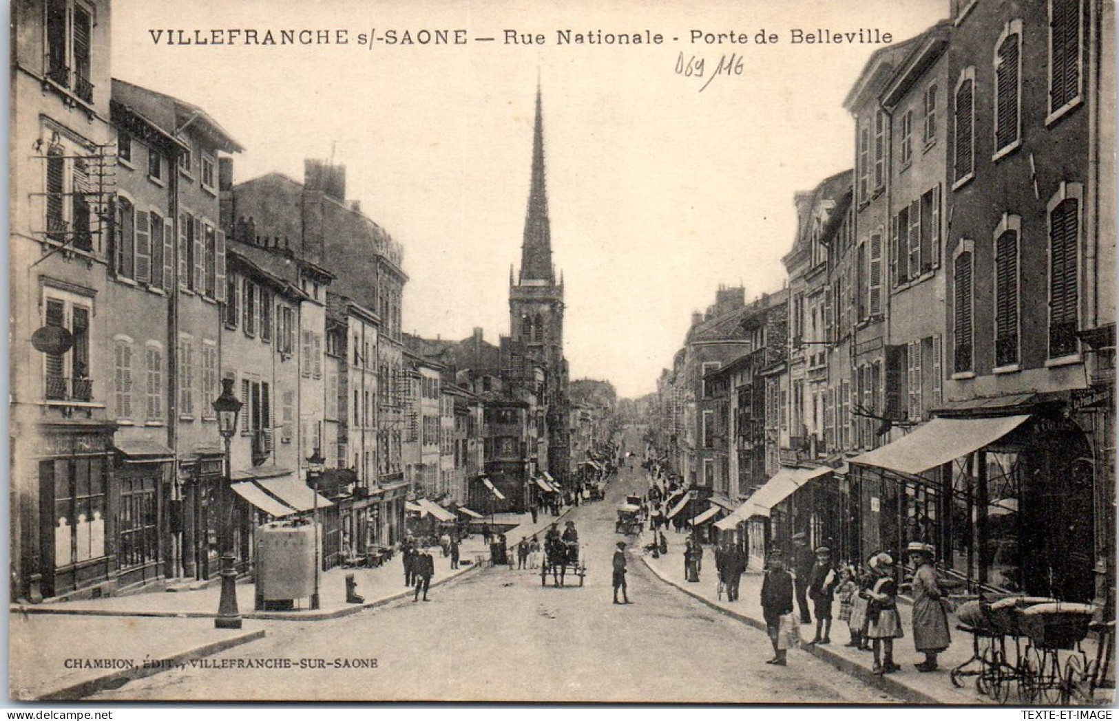 69 VILLEFRANCHE SUR SAONE - Rue Nationale - Porte De Belleville  - Villefranche-sur-Saone