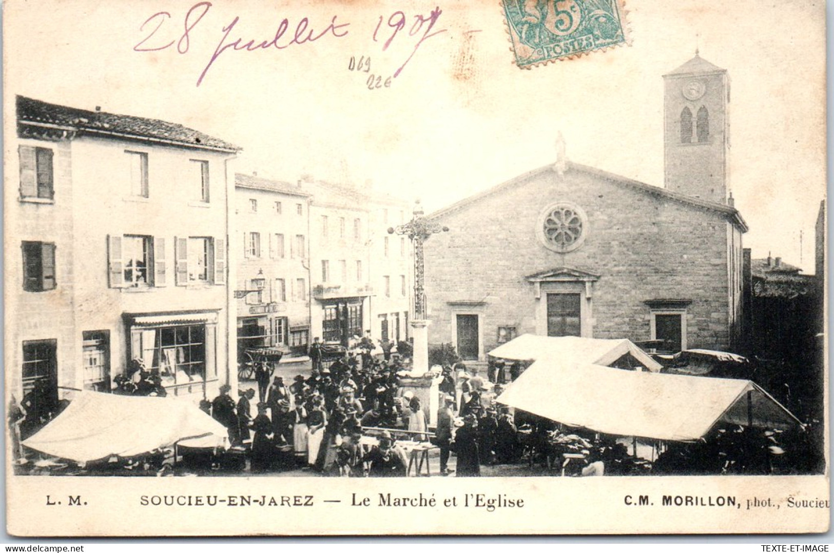 69 SOUCIEU EN JAREZ - Le Marche Et L'eglise -  - Sonstige & Ohne Zuordnung