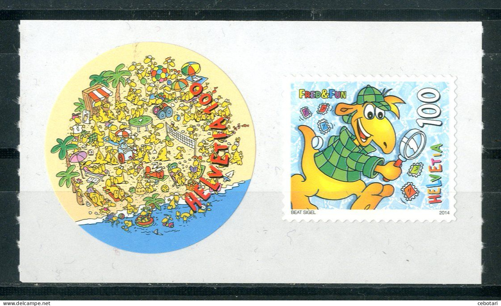 SVIZZERA / HELVETIA 2014** - Fred & Fun - 2 Val. Autoadesivi. - Unused Stamps