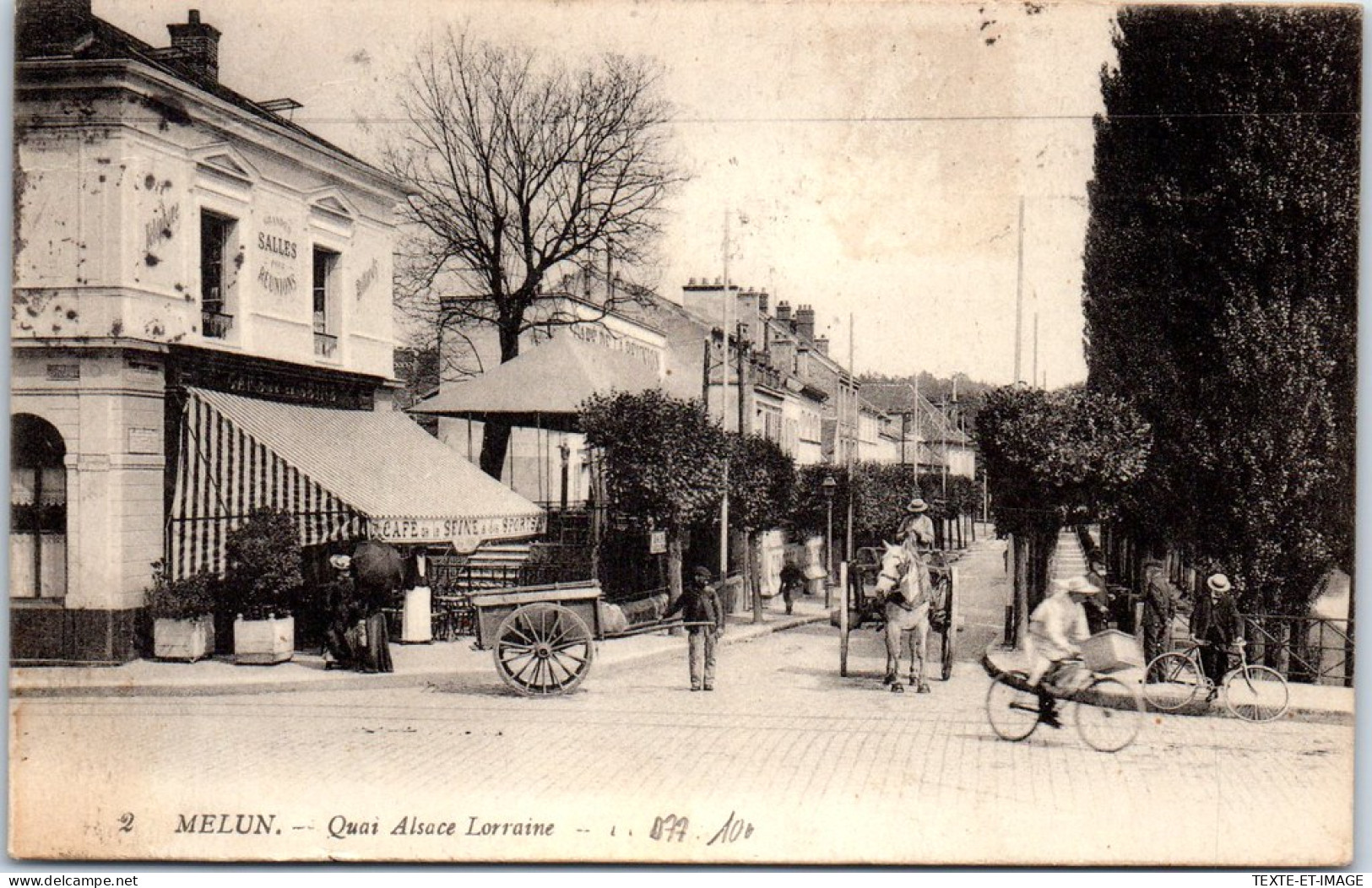 77 MELUN - Un Coin Du Quai Alsace Lorraine -  - Melun