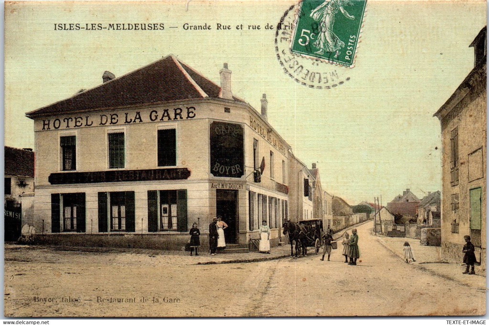 77 ISLES LES MELDEUSES - La Grande Rue Et Rue Du Tribunal - Autres & Non Classés